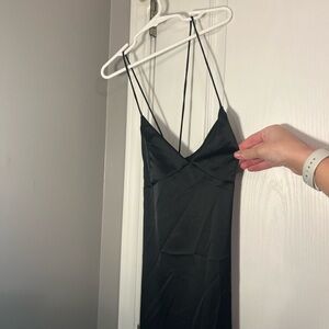 Elegant Black Spaghetti Strap Dress